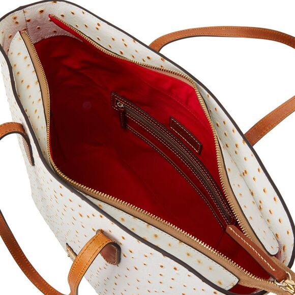 Dooney & Bourke Ostrich Large Tote - Bone - Picture 3 of 4